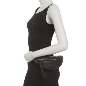 All Saints 25mm Leather Logo Belt Bag NWT